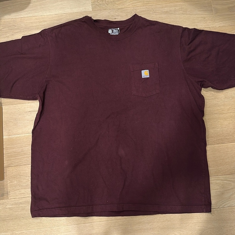 Carhartt Men's Maroon Pocket T-Shirt